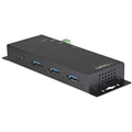 StarTech.com 4-Port USB C Hub 10Gbps - Metal Industrial USB Type-C Hub w/ 3xUSB-A & 1xUSB-C - ESD & Surge Protection - USB-C or USB-A Host - Self-Powered Mountable USB 3.2 Gen 2 Hub - TAA