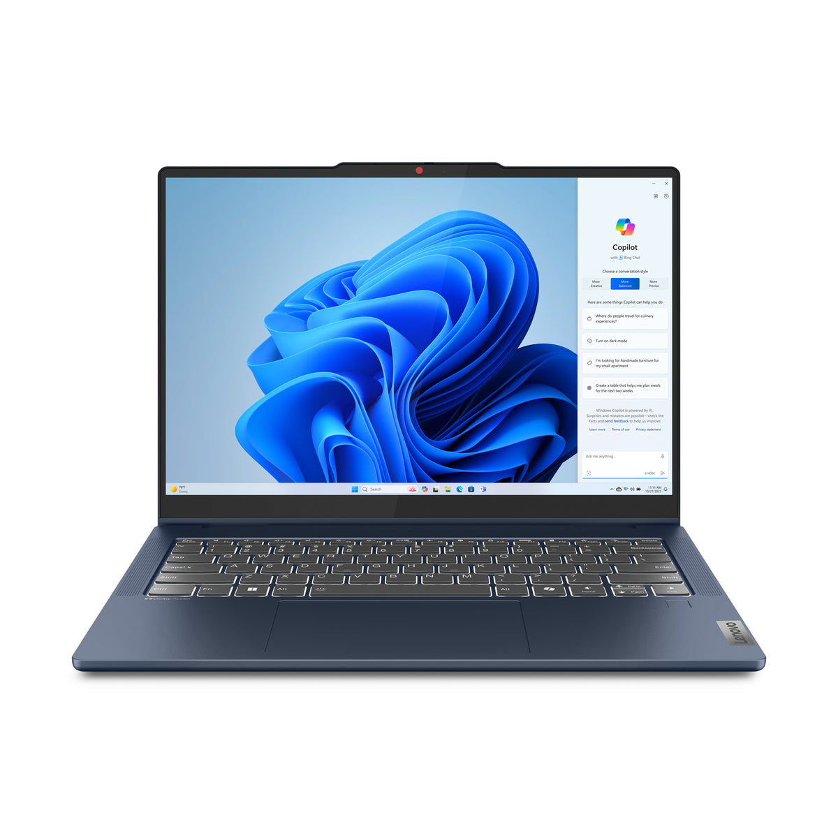 Lenovo IdeaPad 5 2-in-1 14IRH9 Intel® Core™ i5 i5-13420H Hybrid (2-in-1) 35.6 cm (14") Touchscreen WUXGA 16 GB LPDDR5x-SDRAM 512 GB SSD Wi-Fi 6 (802.11ax) Windows 11 Home German Blue