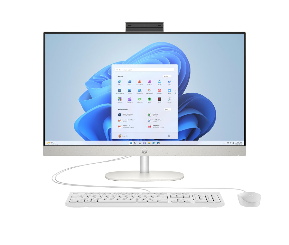 HP All-in-One 27-cr0045na Intel� CoreT i5 i5-1335U 68.6 cm (27") 1920 x 1080 pixels All-in-One PC 8 GB DDR4-SDRAM 512 GB SSD Windows 11 Home Wi-Fi 6 (802.11ax) White