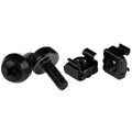 StarTech.com 50-Pack M5 12mm Screws, Square Hole Cage Nuts and Installation Tool, Hardware Mounting Kit for 19" or 10" Server Racks, Cabinets and Enclosures, Black - TAA
