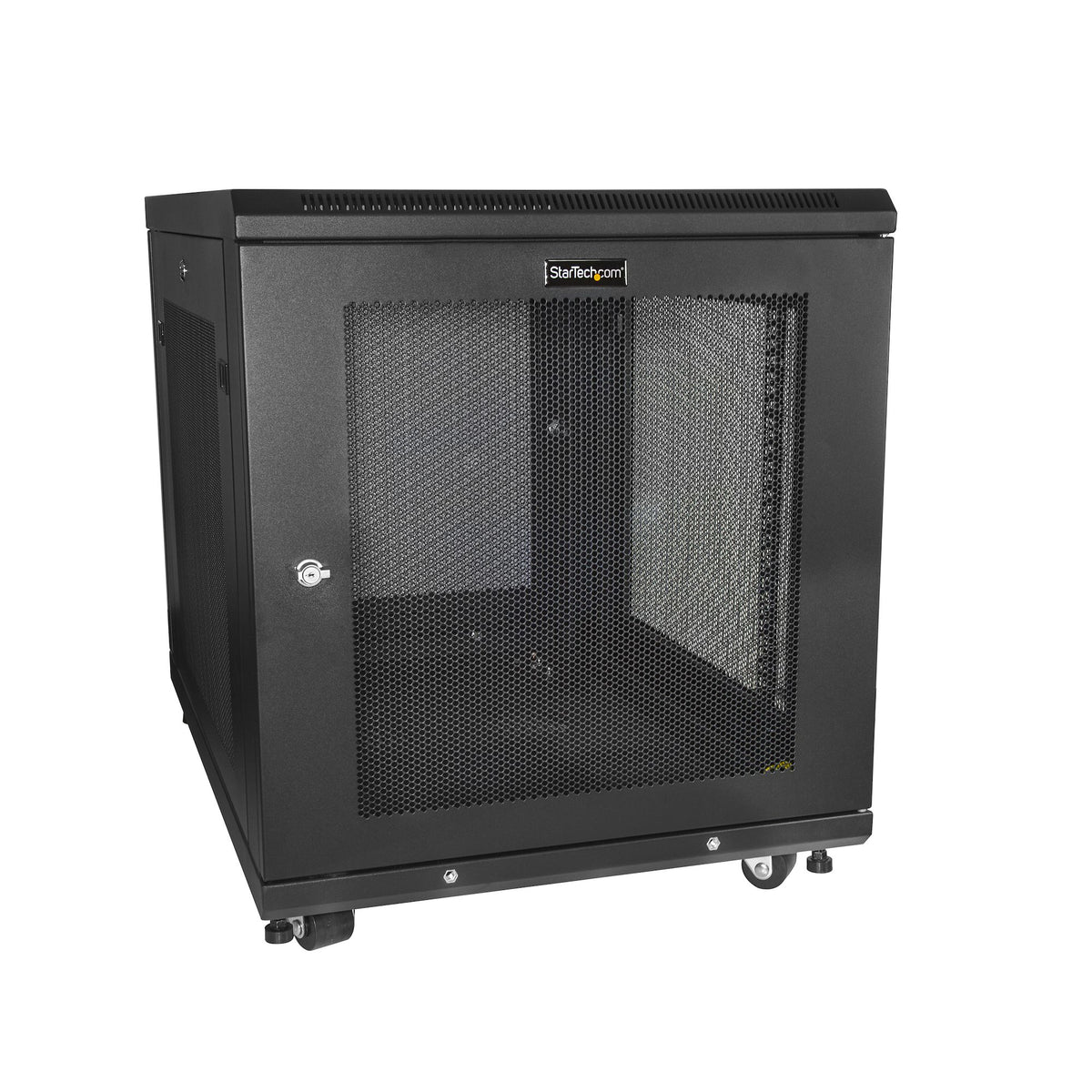 StarTech.com 12U Enterprise-Grade Server Rack Cabinet Kit, 19in Enclosed 4-Post Rack with Shelf and Cable Management, 29in (75cm) Mounting Depth, 992lb (450kg) Capacity