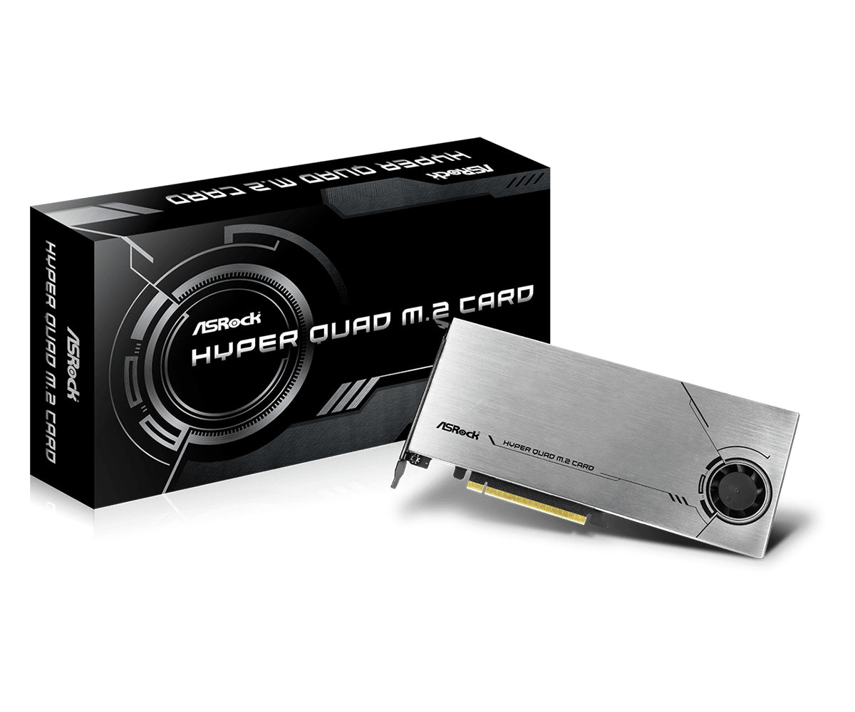 Asrock Hyper Quad M.2 interface cards/adapter Internal