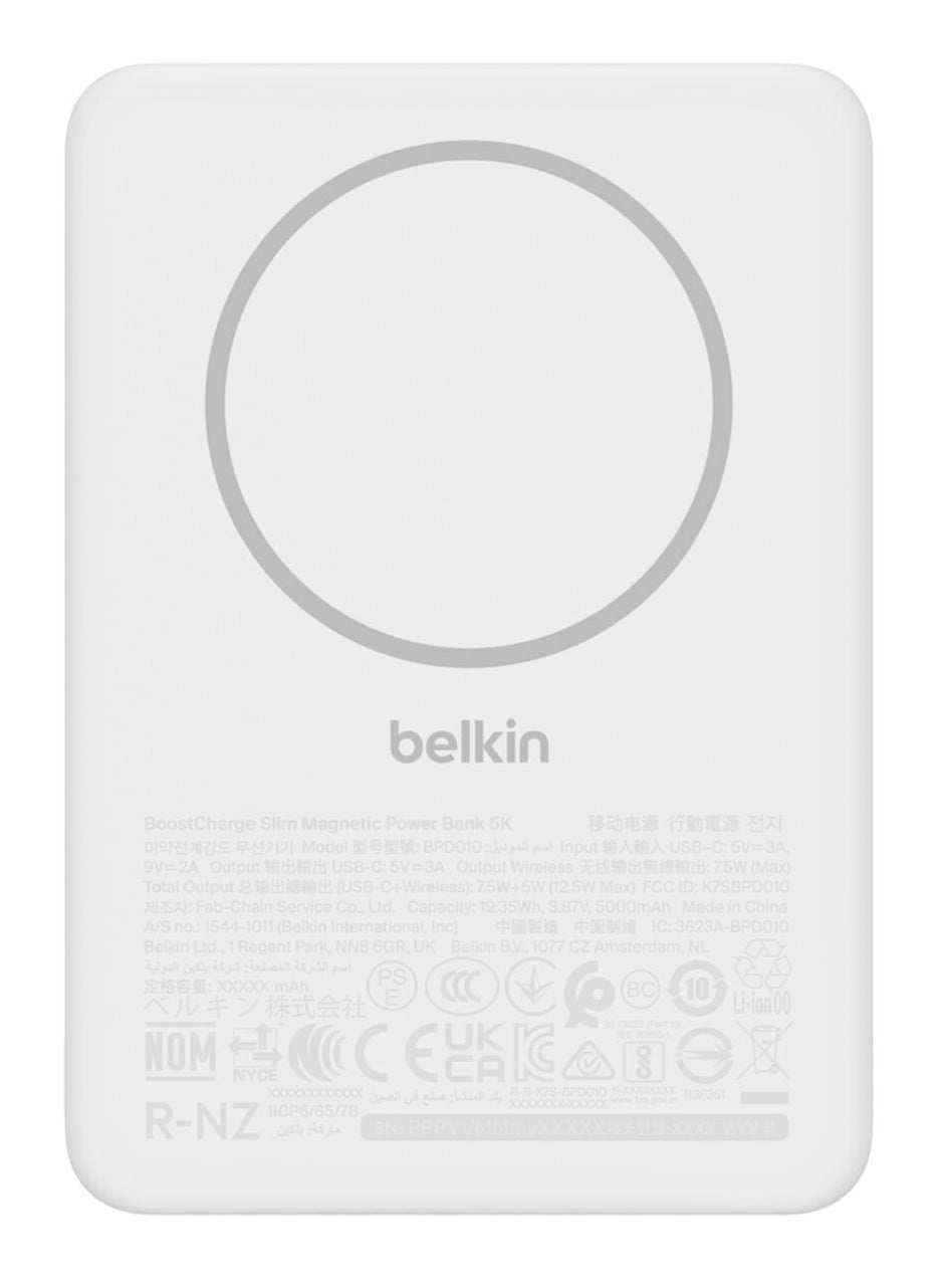 Belkin BPD010hqWH 5000 mAh Wireless charging White