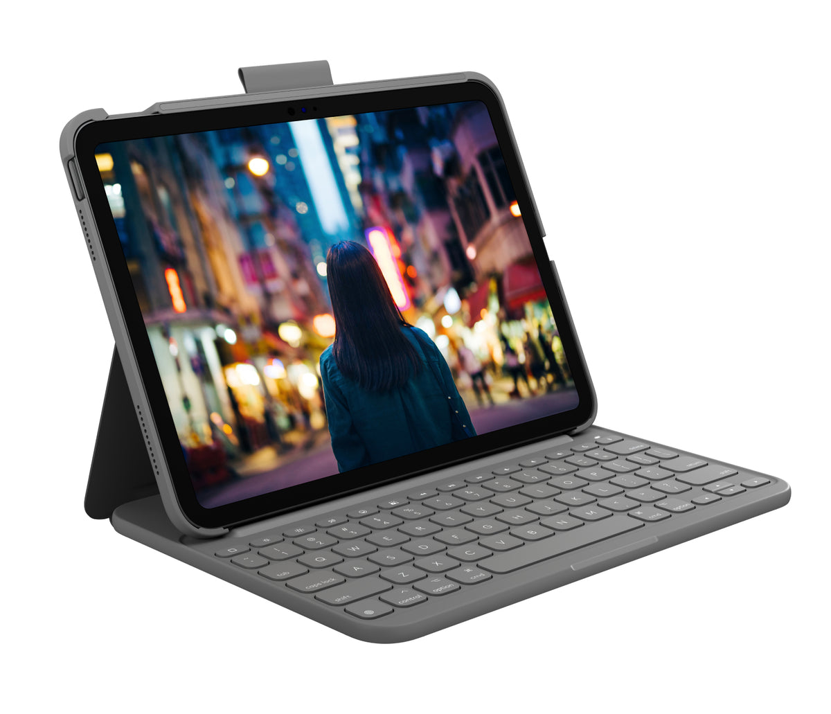 Logitech Slim Folio QWERTZ Swiss Bluetooth Grey