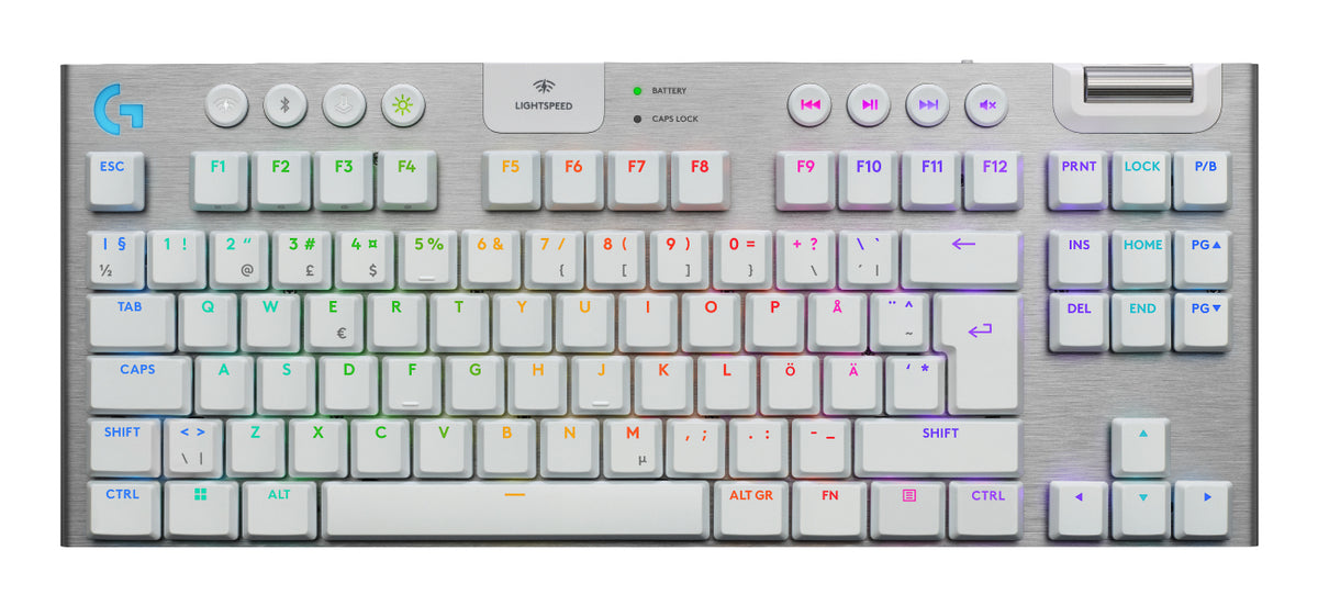 Logitech G G915 X LIGHTSPEED keyboard Gaming USB + RF Wireless + Bluetooth QWERTY Nordic White
