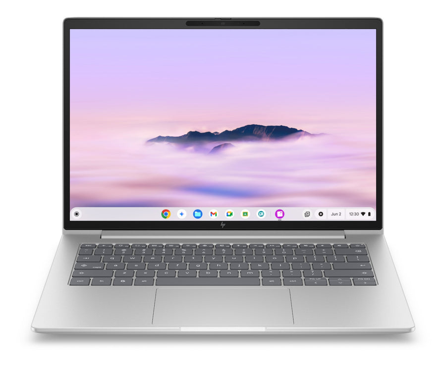 HP E6AW4EA laptop 120U Chromebook 35.6 cm (14") Touchscreen WUXGA 8 GB LPDDR5-SDRAM Wi-Fi 7 (802.11be) ChromeOS Silver