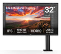 LG UltraFine 32UN880K 32" IPS 4K UHD Height-Adjustable USB-C Monitor