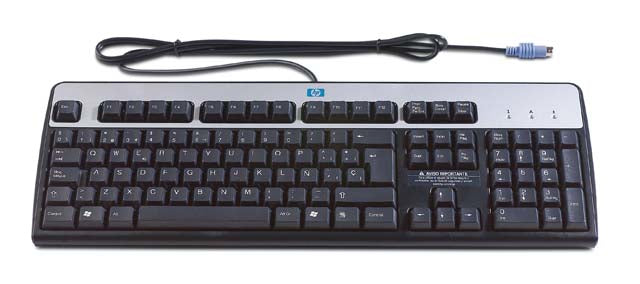 HP 382925-181 keyboard PS/2 Belgian Black, Silver