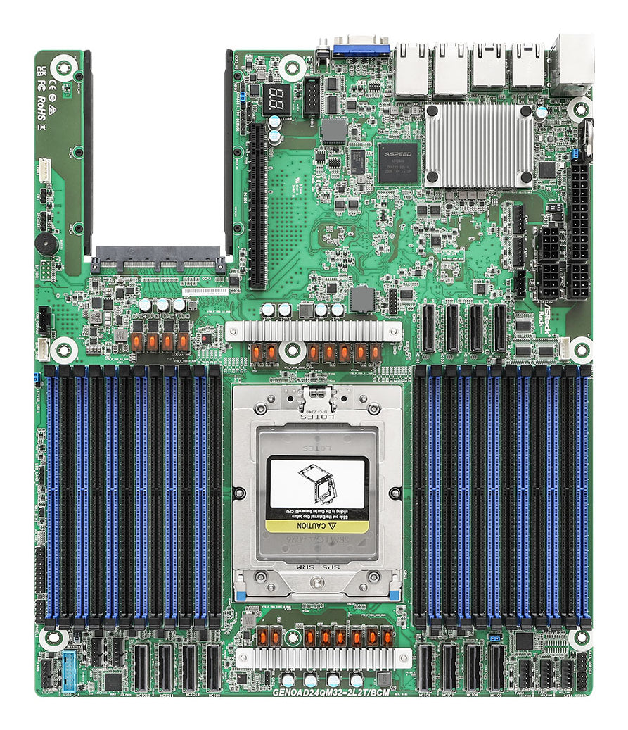 Asrock GENOAD24QM32-2L2T/BCM motherboard Socket SP5 EEB