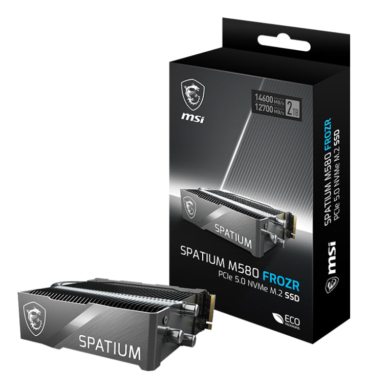 MSI SPATIUM M580 PCIe 5.0 NVMe M.2 FROZR 2TB internal solid state drive PCI Express 5.0 3D NAND