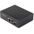 StarTech.com Industrial Fiber to Ethernet Media Converter - 10/100/1000 Mbps SFP to RJ45/Cat6 - Singlemode/Multimode Optical Fiber to Copper Gigabit Network - 12-56V DC - IP-30/ -40 to +75C - TAA