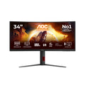AOC G4 CU34G4P computer monitor 86.4 cm (34") 3440 x 1440 pixels UltraWide Quad HD LCD Black, Red