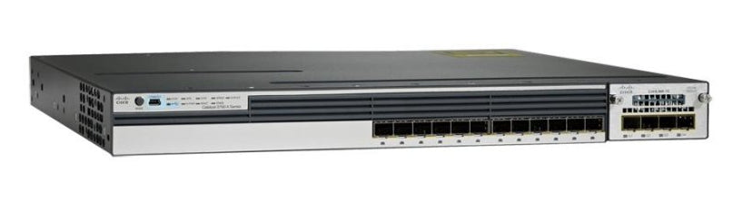 Cisco Catalyst C3750X-12S-E, Refurbished Managed L3 1U Blue, Silver