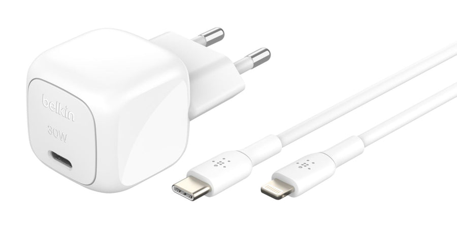 Belkin WCA008KQ1MWH-B5 mobile device charger Universal White AC Fast charging Indoor