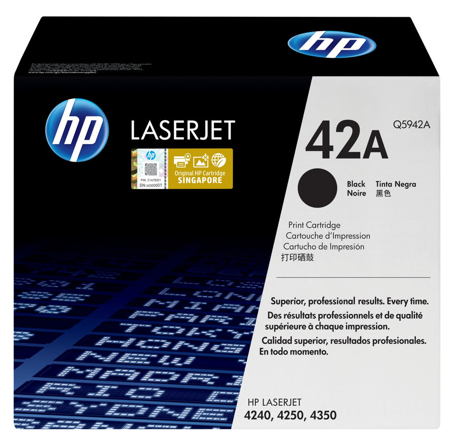 HP Q5942A/42A Toner cartridge black, 10K pages ISO/IEC 19752 for HP LaserJet 4240/4250