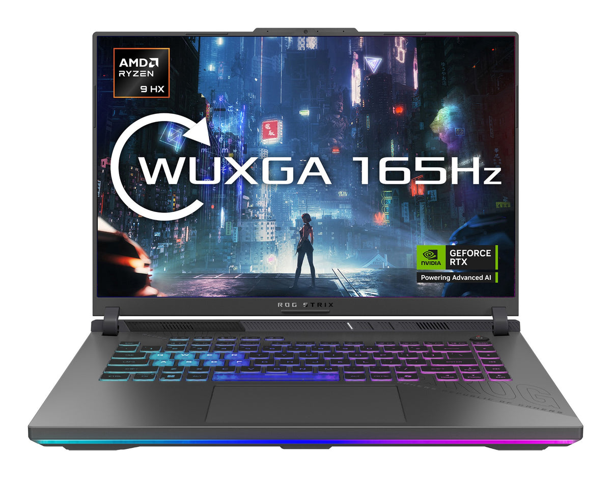 ASUS ROG Strix G16 G614PH-RV007W AMD RyzenT 9 8940HX Laptop 40.6 cm (16") WUXGA 16 GB DDR5-SDRAM 1 TB SSD NVIDIA� GeForce RTXT 5050 Wi-Fi 6E (802.11ax) Windows 11 Home Black, Grey
