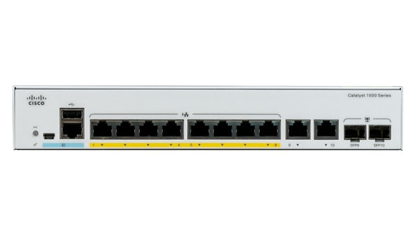 Cisco C1000-8P-E-2G-L Managed L2 Gigabit Ethernet (10/100/1000) Power over Ethernet (PoE) Grey