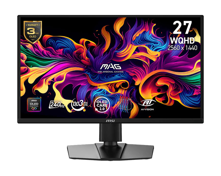 MSI MAG 272QPDE QD-OLED X24 computer monitor 67.3 cm (26.5") 2560 x 1440 pixels Wide Quad HD Black