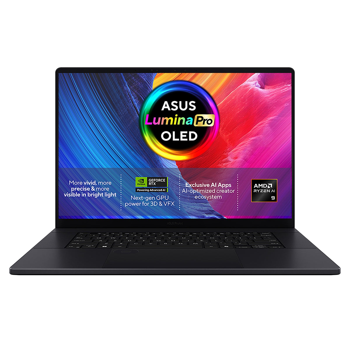 ASUS ProArt P16 H7606GP-SR011W AMD Ryzen AI 9 465 Laptop 40.6 cm (16") Touchscreen 3K 16 GB LPDDR5x-SDRAM 1 TB SSD NVIDIA® GeForce RTX™ 5070 Laptop GPU Wi-Fi 7 (802.11be) Windows 11 Home Black
