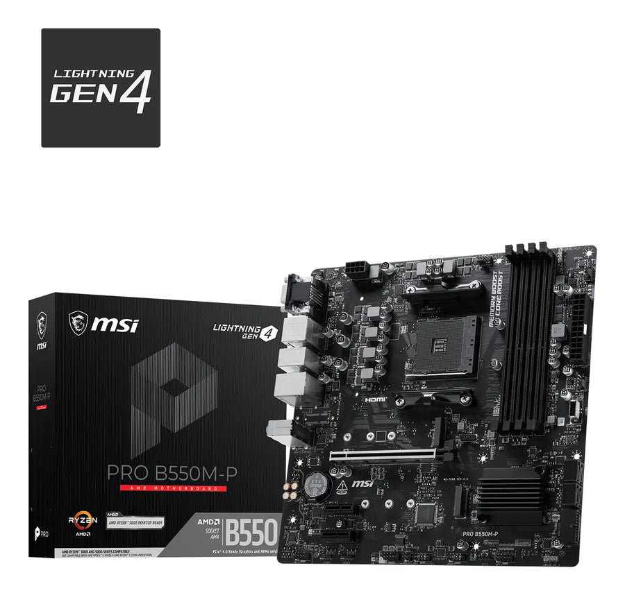 MSI PRO B550M-P motherboard AMD B550 Socket AM4 ATX