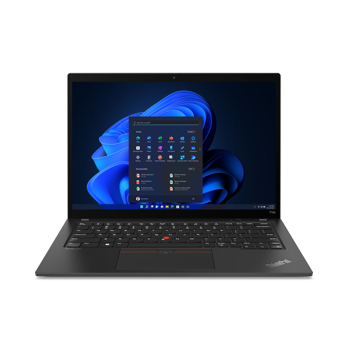 Lenovo ThinkPad T14s Gen 3 (Intel) Intel� CoreT i5 i5-1240P Laptop 35.6 cm (14") WUXGA 16 GB LPDDR5-SDRAM 256 GB SSD Wi-Fi 6E (802.11ax) Windows 11 Pro English Black