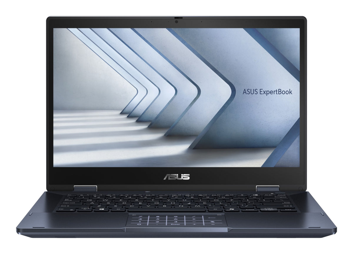 ASUS ExpertBook B3 Flip B3402FV-EC582XA Intel Core 5 120U Hybrid (2-in-1) 35.6 cm (14") Touchscreen Full HD 8 GB DDR4-SDRAM 256 GB SSD Wi-Fi 6E (802.11ax) Windows 11 Pro Education Black
