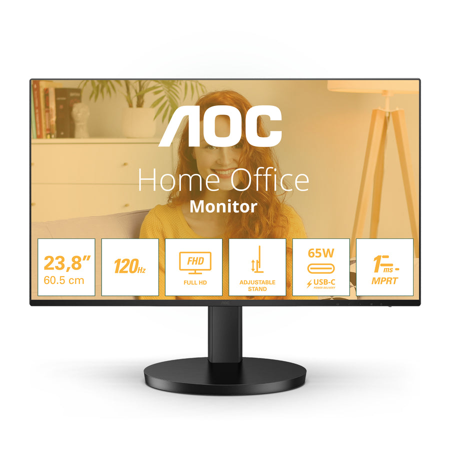 AOC B3 24B3CF2 computer monitor 60.5 cm (23.8") 1920 x 1080 pixels Full HD LED Black