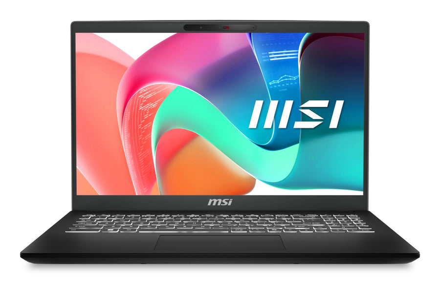 MSI Modern 15 H C2RMG-281UK Intel Core 7 240H Laptop 39.6 cm (15.6") Full HD 16 GB DDR4-SDRAM 512 GB SSD Wi-Fi 6E (802.11ax) Windows 11 Home Black