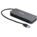 StarTech.com 4 Port USB 3.0 Hub - USB-A to 4x USB-A - SuperSpeed 5Gbps Portable USB 3.2 Gen 1 Type-A Hub - USB Bus Powered - Laptop/Desktop USB Hub with Long Cable 28cm & Cable Management