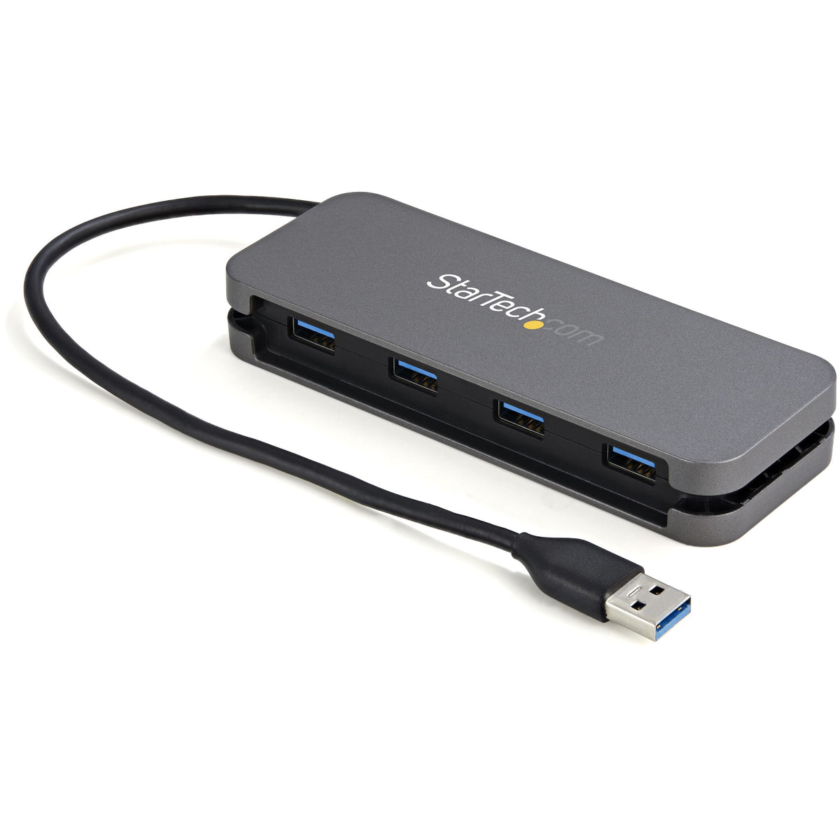 StarTech.com 4 Port USB 3.0 Hub - USB-A to 4x USB-A - SuperSpeed 5Gbps Portable USB 3.2 Gen 1 Type-A Hub - USB Bus Powered - Laptop/Desktop USB Hub with Long Cable 28cm & Cable Management