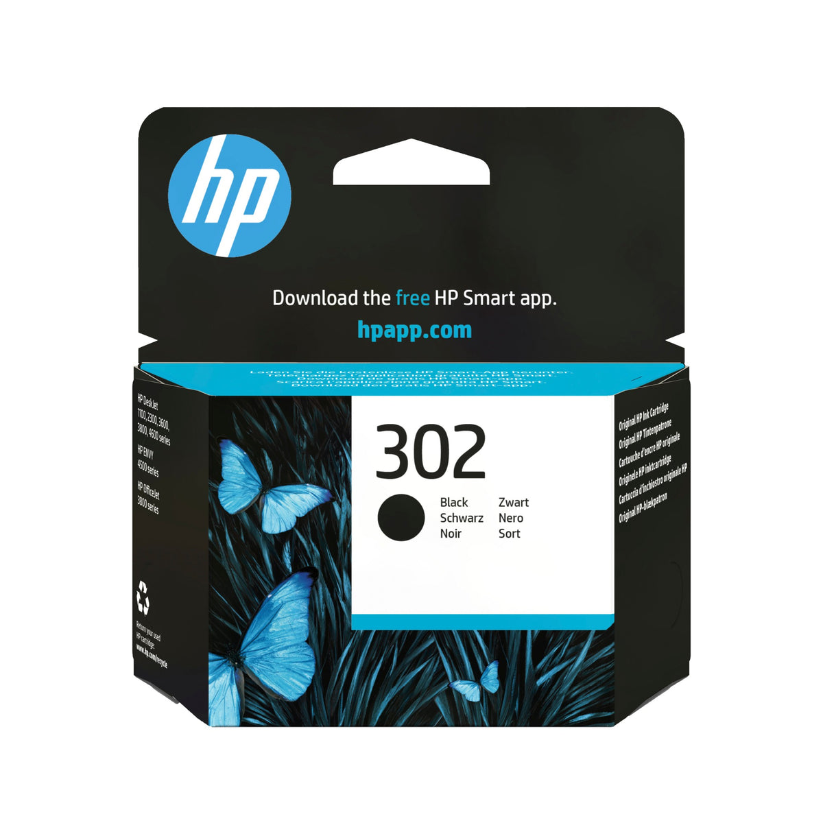 HP F6U66AE/302 Printhead cartridge black, 170 pages ISO/IEC 24711 3.5ml for HP DeskJet 1110/2130/OfficeJet 5200
