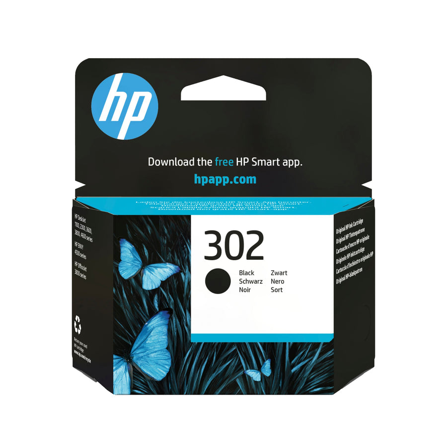 HP F6U66AE/302 Printhead cartridge black, 170 pages ISO/IEC 24711 3.5ml for HP DeskJet 1110/2130/OfficeJet 5200