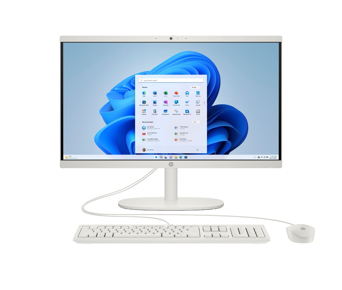 HP 22-dg0005na Intel� CoreT i3 i3-N300 54.6 cm (21.5") 1920 x 1080 pixels All-in-One PC 8 GB DDR5-SDRAM 256 GB SSD Windows 11 Home Wi-Fi 6 (802.11ax) White