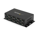 StarTech.com 8 Port USB to DB9 RS232 Serial Adapter Hub – Industrial DIN Rail and Wall Mountable - TAA