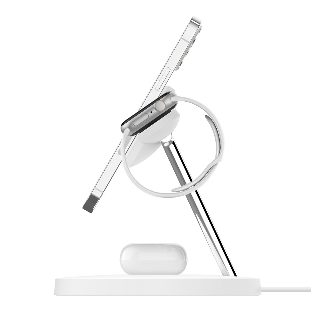Belkin WIZ017VFWH-APL mobile device charger Headset, Smartphone, Smartwatch White AC Wireless charging Indoor