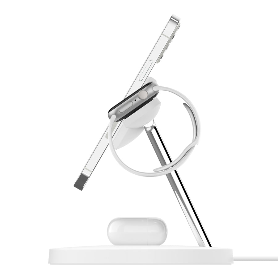 Belkin WIZ017VFWH-APL mobile device charger Headset, Smartphone, Smartwatch White AC Wireless charging Indoor