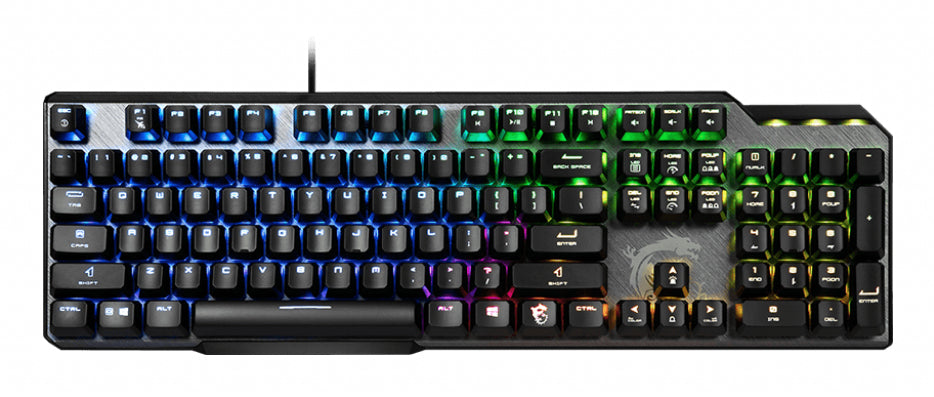 MSI VIGOR GK50 ELITE BOX WHITE keyboard Gaming USB AZERTY French Black, Metallic