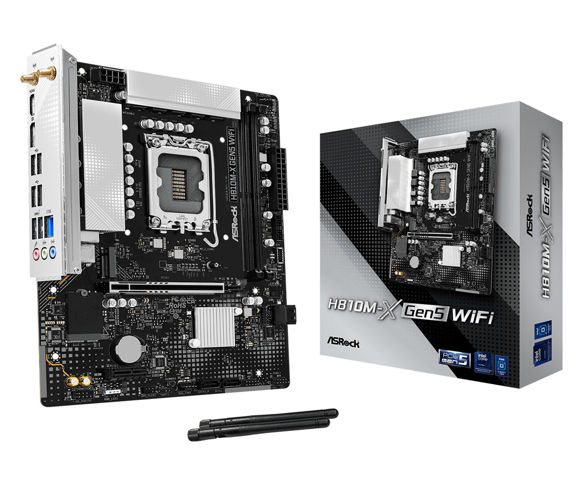 Asrock H810M-X Gen5 WiFi Intel H810 LGA 1851 (Socket V1) micro ATX