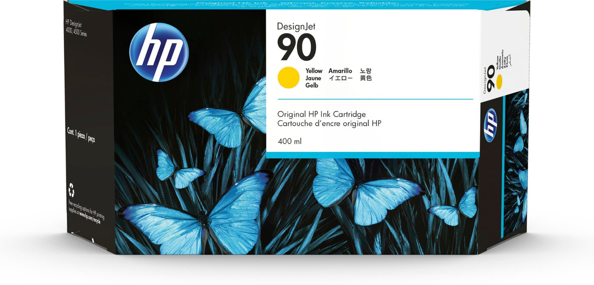 HP C5065A/90 Ink cartridge yellow, 750 pages 400ml for HP DesignJet 4000