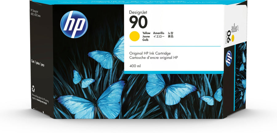 HP C5065A/90 Ink cartridge yellow, 750 pages 400ml for HP DesignJet 4000