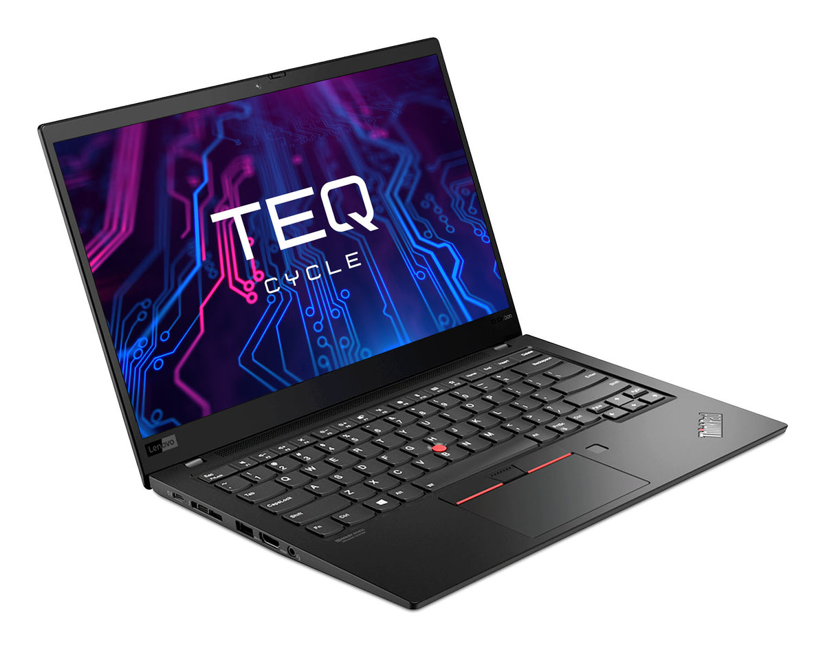 Teqcycle Lenovo Thinkpad X1 Carbon G7 Intel® Core™ i5 i5-8265U Laptop 35.6 cm (14") Full HD 16 GB DDR4-SDRAM 256 GB SSD Wi-Fi 5 (802.11ac) Windows 11 Pro Black French