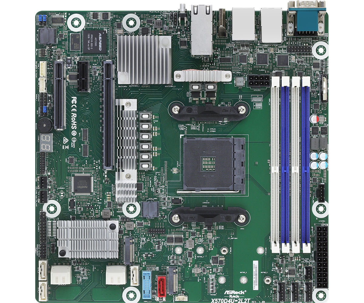Asrock X570D4U-2L2T motherboard AMD X570 Socket AM4 micro ATX
