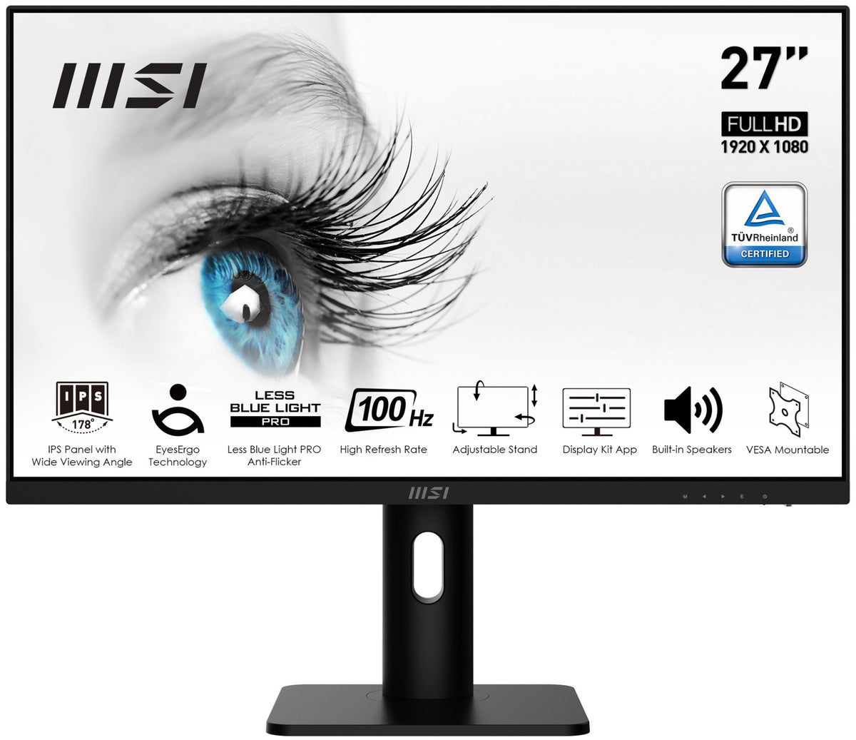 MSI Pro MP273AP computer monitor 68.6 cm (27") 1920 x 1080 pixels Full HD Black