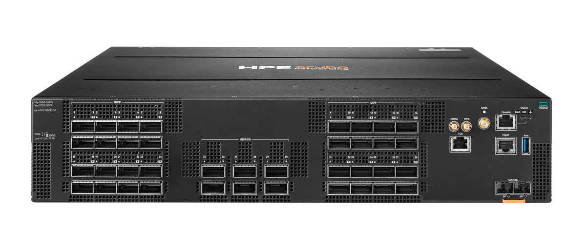 HPE Aruba Networking CX 10040 32p QSFP28 100G 6p QSFP-DD 400G Back-to-Front 4xFan 2xPSU AC TAA Bdl