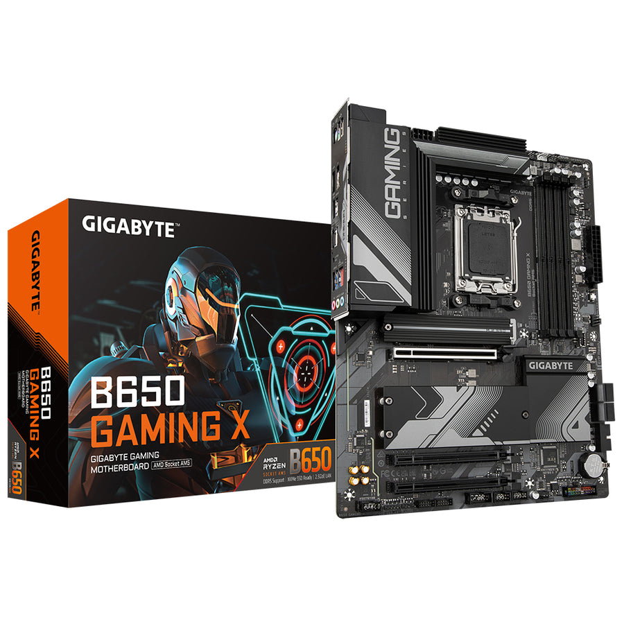GIGABYTE B650 GAMING X Motherboard - Supports AMD Ryzen 9000 CPUs, 8+2+2 Phases Digital VRM, up to 8000MHz DDR5, 1xPCIe 5.0 + 2xPCIe 4.0 M.2, 2.5GbE LAN , USB 3.2 Gen 2x2