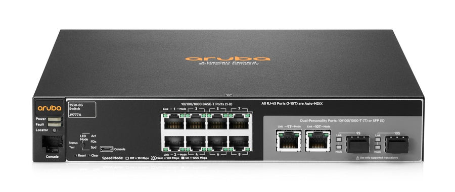 HPE Aruba Networking Aruba 2530 8G Managed L2 Gigabit Ethernet (10/100/1000) 1U Grey