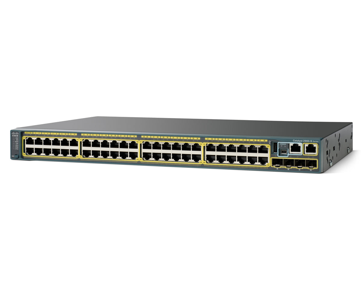 Cisco Catalyst 2960-S Managed L2 Gigabit Ethernet (10/100/1000) Power over Ethernet (PoE) 1U Black