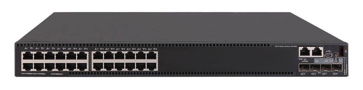 HPE FlexNetwork 5510 24G 4SFP+ HI 1-slot Managed L3 Gigabit Ethernet (10/100/1000) 1U
