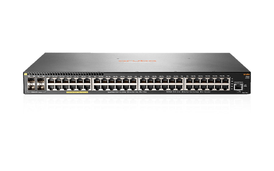 HPE Aruba Networking Aruba 2540 48G PoE+ 4SFP+ Managed L2 Gigabit Ethernet (10/100/1000) Power over Ethernet (PoE) 1U Grey