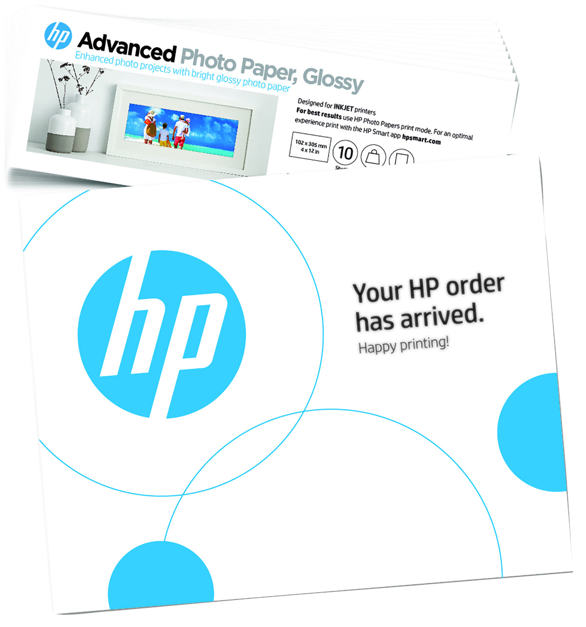 HP Advanced Photo Paper Glossy 65 lb 4 x 12 in. (101 x 305 mm) 10 sheets